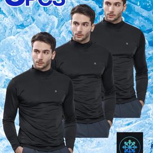 TEMU [3PCS] 남성 아이스 쿨링 냉감티 여름 춘추 시원한 레이어드 반목 티셔츠(SI4QP2LT059M)