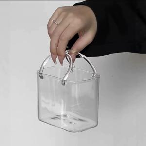 TEMU 2개 세트 (컵 1개+빨대 1개) 770ml 창의적인 휴대용 유리 가방 컵, 과일 차 주스 컵, 음료 컵, 칵테일 글라스, 손세척/재사용 가능, 선물, 발렌타인데이, 부활절, 필수 바 도구