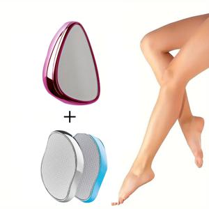TEMU 나노 제모기 3개 세트, 재사용 가능한 제모기, 여성용 다리에 적합 - 마법 없는 제모기, 면도가 필요 없음, 각질 제거 도구, 세척 및 재사용 가능한 나노 제모기, 매끄럽고 털 없는 피부를 위한, 등, 팔, 다리, 비키니 라인에 적합, 남녀공용 제모기