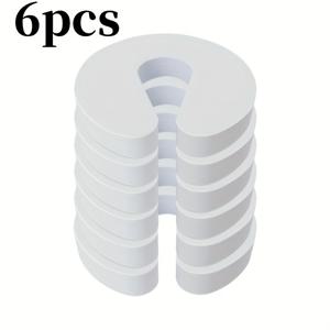 TEMU 문 핑크 보호대 6개 세트 및 문 닫힘 방지 스토퍼, 문 닫힘 방지용으로 설계되었으며 안전을 위해 부드러운 폼으로 제작되었습니다.
