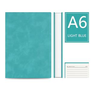 TEMU Spring Journal Studio A6 벨벳 스웨이드 임원용 저널 - 두꺼운 크림색 줄눈 공책 200페이지, 일상 성찰을 위한 부드러운 촉감의 피부스抹感 노트, 8가지 색상