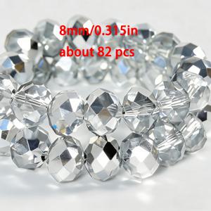 TEMU 주얼리 만들기 키트 146/106/82개, 은빛 반투명 각진면 수면구슬, 4/6/8mm 고품질 구슬, 고귀하고 고급스럽고 반짝이는 구멍이 있는 유리구슬, 정교한 루즈 비즈, 크리스마스, 할로윈, 부활절 및 기타 휴일, 일상 DIY 팔찌, 목걸이, 공예 액세서리, 주얼리 제작용으로 적합