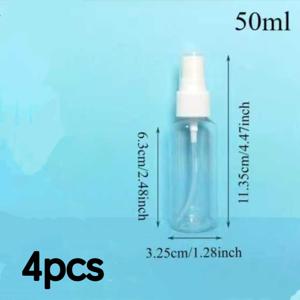 TEMU 1.69Oz 투명 스프레이 병, 애완 동물용 플라스틱 병, 스프레이 주전자, 알코올 스프레이 병, 분량 조절 병