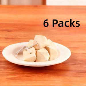 TEMU 햄스터 치아갈이 돌 6개입 - 햄스터, 토끼, 저빌, 생쥐용 소동물 덴탈 케어 - 치아 청소용 씹는 돌, 케이지 액세서리(필요 없음)