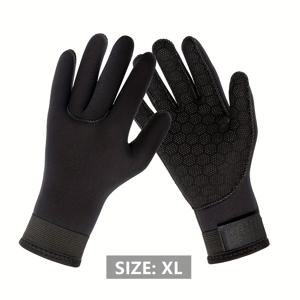 TEMU 남녀공용 3mm 네오프렌 수상 스포츠 장갑 1쌍, 미끄럼 방지 신축성 있는 서핑 스노클링 다이빙 수상 스키 모터보트용 장갑