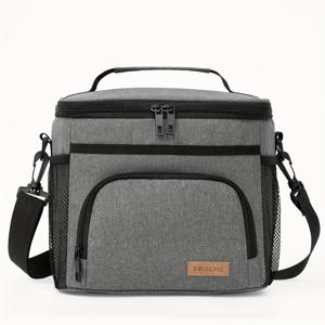 8.8L 대용량 보온 도시락 가방, 보온 도시락 토트백, 휴대용 핸드 캐리 및 숄더백 겸용 다용도 남녀공용 크로스백, 직장, 학교, 피크닉, 여행에 매우 적합, 비식품용