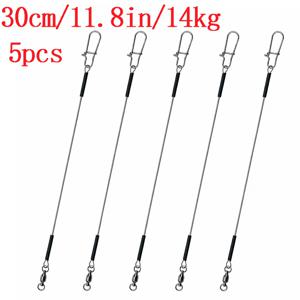 5pcs Fish Hook Fishing -bite Thread 49 Strands -bite Thread Rope Wire Stainless Steel String High Carbon Safety Snap Fishing
