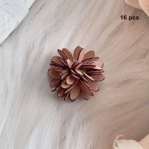 16개/봉투 랜덤 혼합 색상 2.3Cm 극세사 천 작은 데이지 꽃 극세사 꽃 여성 헤어 장식 머리띠 헤어 클립 제작 재료 장식 의류 신발 양말 가방 재봉 장식 용품 작은 꽃 홈 데코 C