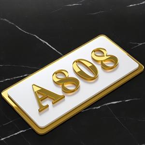 셀프 디파인 3D 비즈니스 로고, 셀프 디파인 입체 집 번호판, 정교한 집 번호 거울, 삼중 구조 번호판