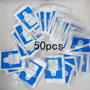 50장 팩 일회용 플라스틱 앞치마, 두껍고 투명한 방수 오일 방지 다기능 앞치마, 가정용, 바베큐, 요리, 설거지