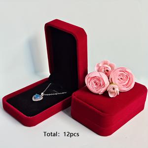 12개 럭셔리 주얼리 보관함, 고급 벨벳 선물 상자, 목걸이 보관함, 펜던트 선물 상자, 주얼리 보관, 배지, 기념 주화, 브로치, 정교한 소형 선물 보관 및 디스플레이, 소매점, 부티크에 적합