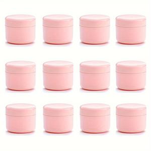 12개 여행용 컨테이너 세트 - 50ml 누수 방지 실리콘 & PP 크림 용기, 얼굴, 몸, 눈 크림, 샴푸, 로션용 하드 밀봉 뚜껑 - 음료제외 화장품 용기