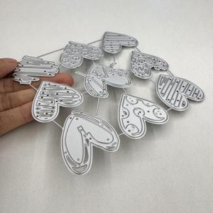 오리지널 러블리 데이 라인즈 도트 러브 몰드 - 페이퍼 커팅 다이, 엠보싱, 카드 만들기 장식 및 DIY 스크랩북 앨범용