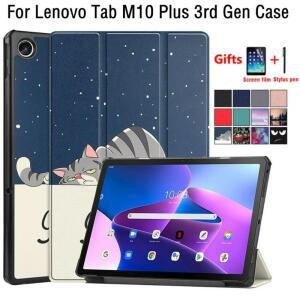 Lenovo Xiaoxin Pad  케이스 탭 M10 Plus 3세대 10.6인치 TB128FU 마그네틱 PU 가죽 스탠드 태블릿 커버