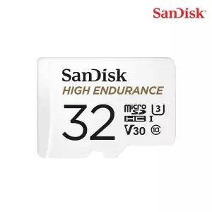 QQNR-32GB 샌디스크 마이크로SD카드 32GB 블랙박스 아이나비 파인뷰 CCTV용