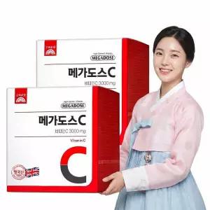 [본사직영]고려은단 메가도스C 3000 영국산 비타민C 100포 X 2개