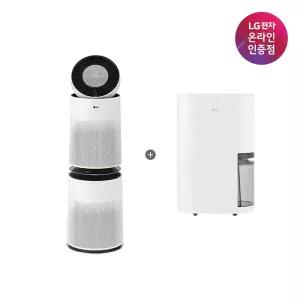 LG 퓨리케어 AI 360 공기청정기 + LG 휘센 오브제컬렉션 제습기 (AS285DWWC + DQ256MWGA)