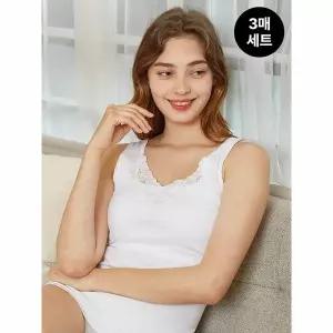 [하프클럽/TRY]TRY 여 순면 레이스 민소매런닝 3매