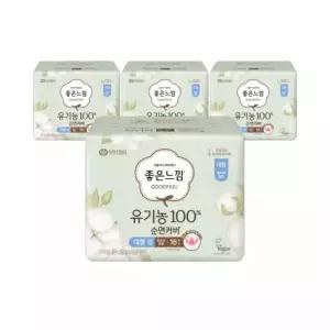 좋은느낌 순면커버 울트라 슬림 생리대 대형 16매 X 4팩