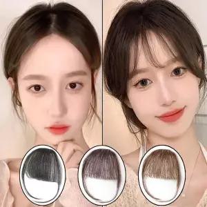 [셀러허브]앞머리가발롱시스루 여자앞머리가발 시스루뱅 헤어피스 시스루앞머리 탑커버 부 (S52114839)