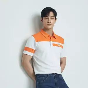 PAT 히든버튼 카라 티셔츠_QK35132