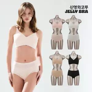 2. 신영와코루 젤리브라 60차 인견 쿨 브라팬티 후크형 4세트