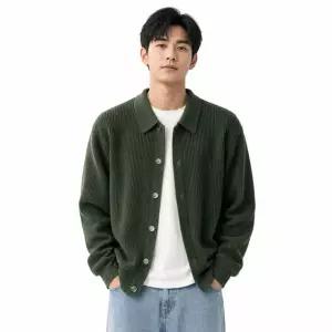 남성 하찌 카라넥 니트 아우터 자켓 DMC-CA-QCC935
