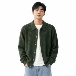 남성 하찌 카라넥 니트 아우터 자켓 DMC-CA-QCC935