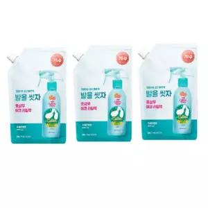 온더바디 코튼풋 발을씻자 풋샴푸 리필 500ml 자몽 3개