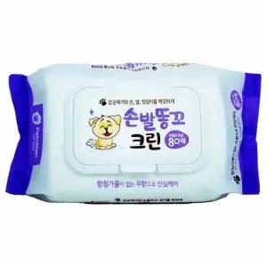 손발 애견물티슈 80매(7752) 똥꼬 크린 애견 물티슈 350g 강아지물티슈