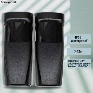 포토셀 모션 센서 차고 문 적외선 12V-24V AC/DC 슬라이딩 게이트 IR 배리어 3.6V 배터리 구동