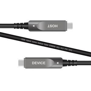 SkyeySnail 82피트/25m USB C 광섬유 데이터 케이블, 10Gbps 장거리 전송 3.1C에서 C까지 VR, 카메라, PC, 노트북, 웹캠, 프린터, 웹캠 등 다양한 용도로 사용할 수 있습니다.