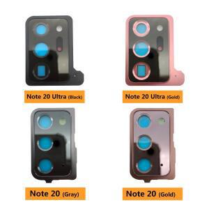 삼성 Note 20 울트라 백 카메라 유리 렌즈 커버 (프레임 홀더 교체 부품 포함) 용 프레임이있는 2Pcs 유리