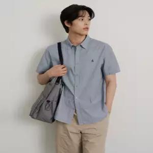 빈폴 멘 시어서커 마이크로 깅엄 반소매 셔츠 네이비 BC6465C42R 6299928