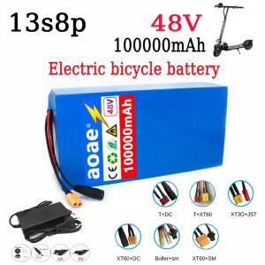 48V 100ah 13s8p 리튬 이온 배터리 팩 100000mAh 2000W 전기 내장 50A BMS+충전기