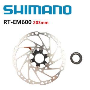 시마노 RT-EM600 E-BIKE 속도 센서 디스크 브레이크 로터 203mm 외부 락 링 포함 아이스 테크놀로지 센터