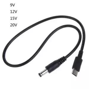 DXAB UsbC TypeC 5.5x2.1mm 9V 12V 15V 20V PD 전원 케이블 변환기 3A