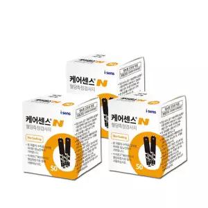 케어센스N 혈당시험지 150매 혈당 측정 검사지 긴유효기간 당뇨 소모성 재료