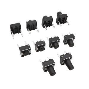 6x6mm 마이크로 촉각 스위치 순간 택트 DIP 2 핀 터치 푸시 버튼 높이 4.3/5/6/7/8/9mm