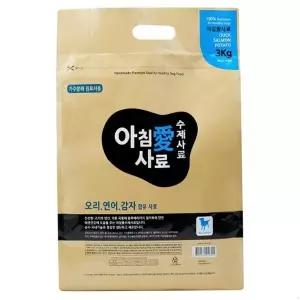 [하프클럽/]아침애사료 오리연어감자 3kg 소프트사료 수제사료