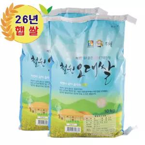 철원오대쌀 26년산 햅쌀 DMZ 대마리 10kg+10kg