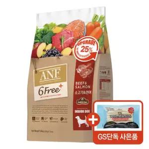 ANF 강아지사료 식스프리플러스 소고기연어 5.6kg + 로하이드 밀크스틱 27P