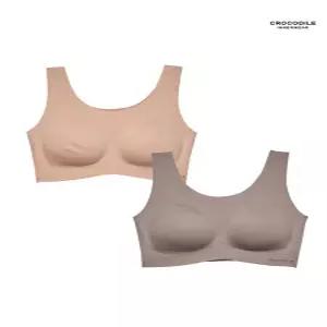 [크로커다일 언더웨어][크로커다일] 소프트 나일론모달 패드일체형 U넥 브라2종 토프베이지 모카무스 CDWBR