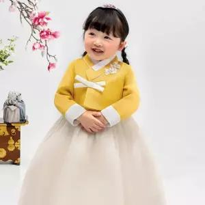 금동이한복 AW151 여연노랑리본 여아한복