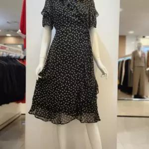 프릴 플라워 랩 원피스 BKOAE2557-0