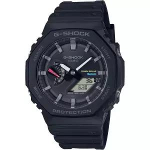 G-Shock 카시오 아날로그-디지털 터프 솔라 커넥티드 블랙 워치 GAB2100-1A