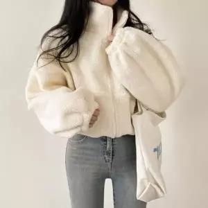 [하프클럽/]JS 숏루즈핏양털집업 후리스 플리스 점퍼 집업 뽀글이