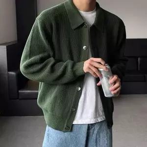 (스타일하우스)가디건 카디건 CD 남성 3컬러 베이직 간절기 하찌 카라니트