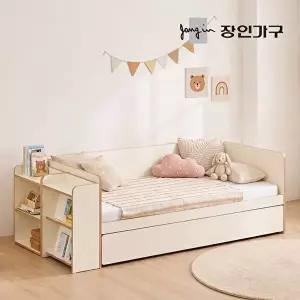 [장인가구](무료) 로빈 데이베드 슬라이드 2단침대 프레임SS+선반2