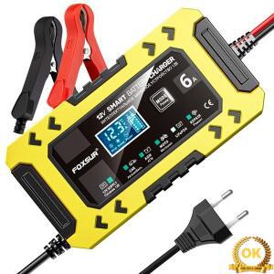 12V6A 납산 배터리 충전기 수리 기능 LiFePO4 10단계 자동 지능형 전원 모드